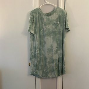 Stars Above Medium Green Tye Dye Nightgown